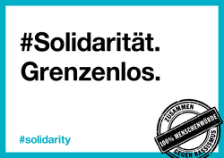 Plakat Internationale Wochen gegen Rassismus, #Solidarität.Grenzenlos